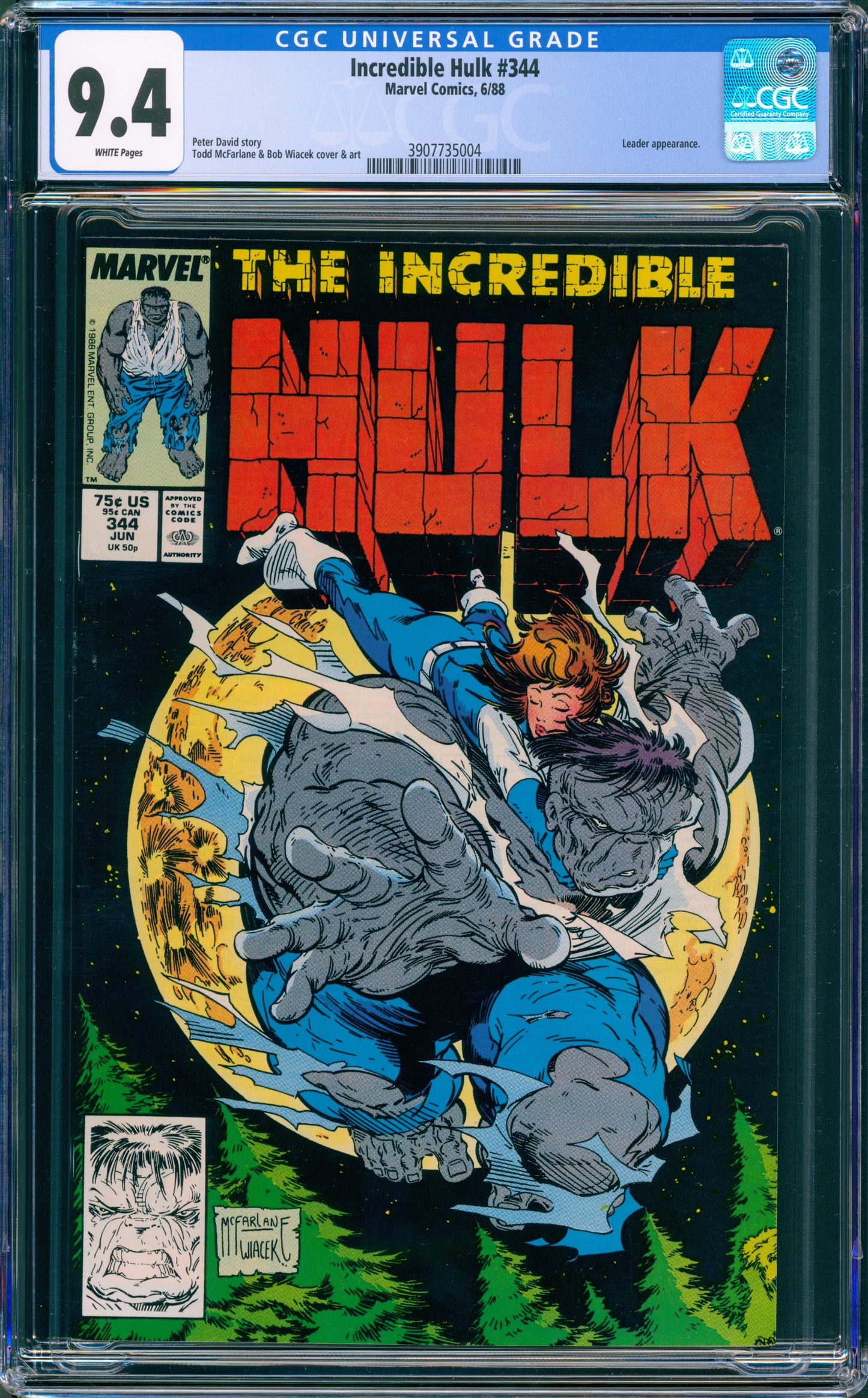 CGC 9.4 Incredible Hulk #344 (1988) Todd McFarlane