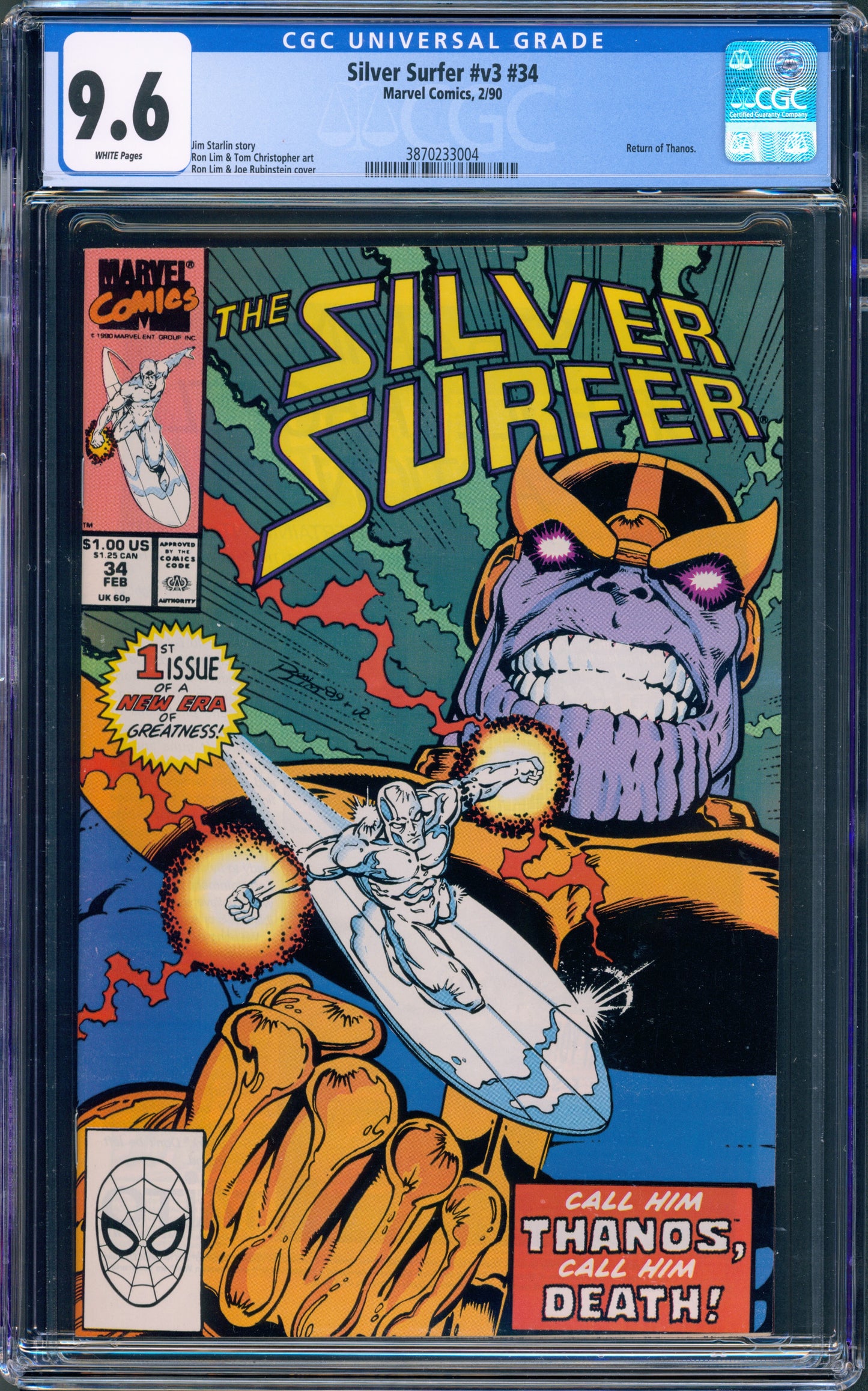 CGC 9.6 Silver Surfer #34 (Return of Thanos)