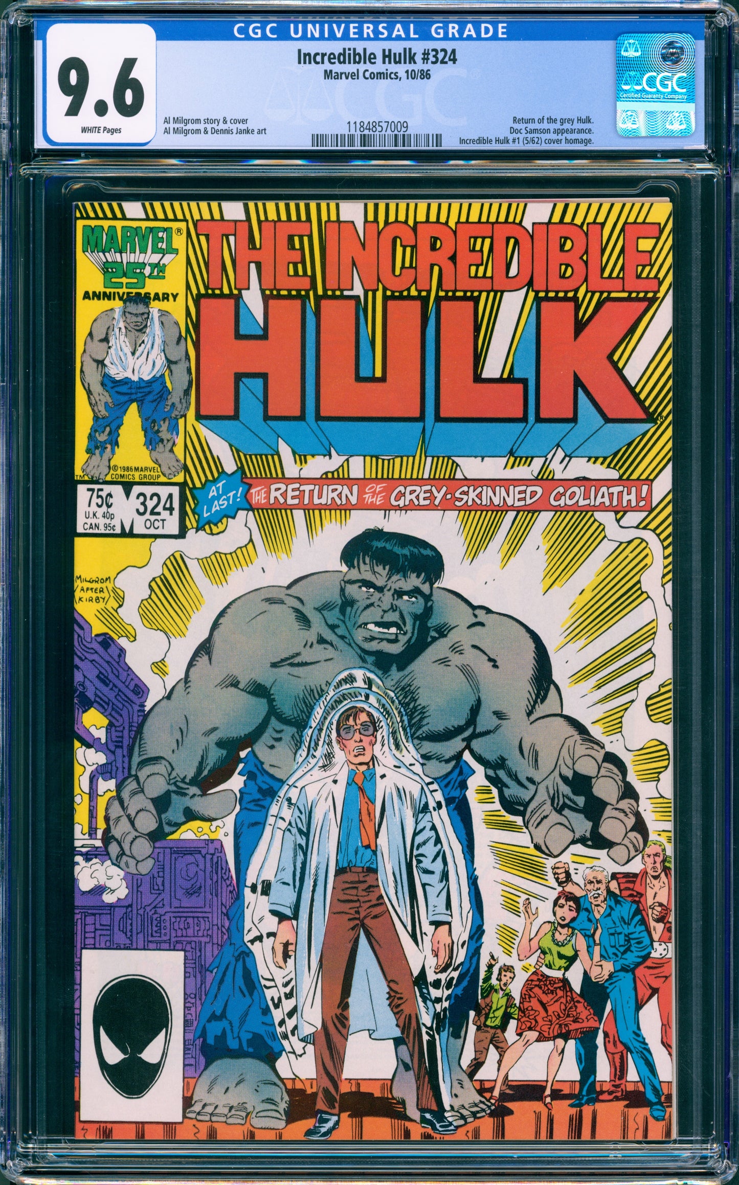 CGC 9.6 Incredible Hulk #324 (Grey Hulk)
