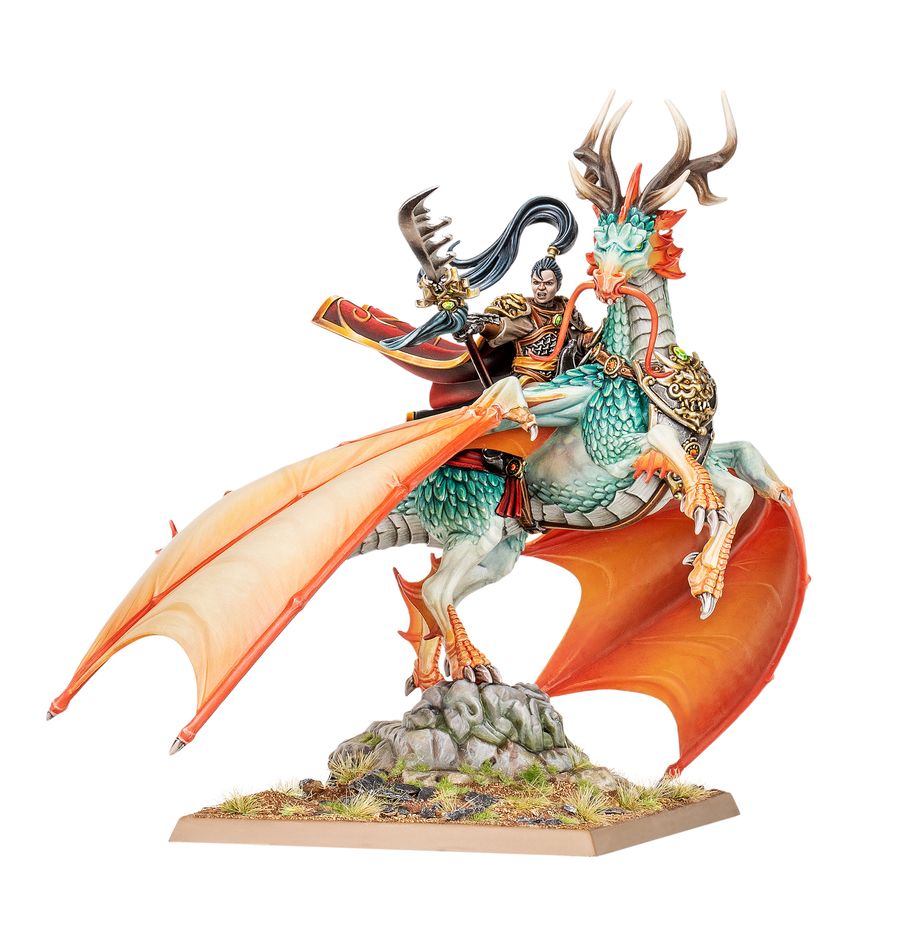 Warhammer The Old World - Grand Cathay Shugengan Lord on Great Spirit Longma