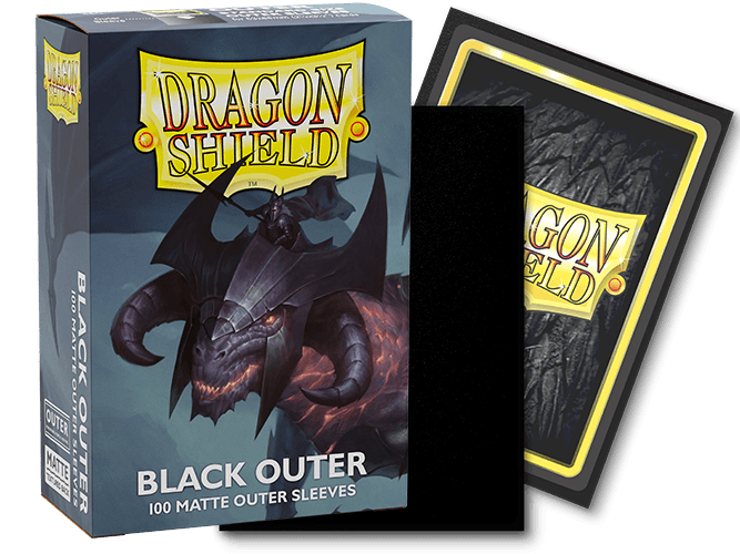 Dragon Shield Sleeves: Outer Sleeves Standard Matte - Black 100CT