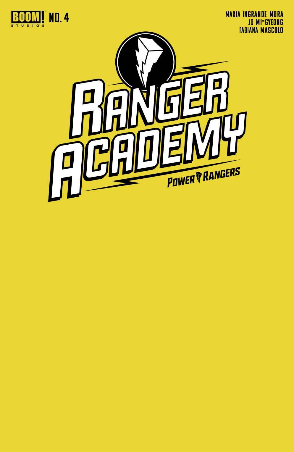 RANGER ACADEMY #4 CVR B YELLOW BLANK SKETCH VAR