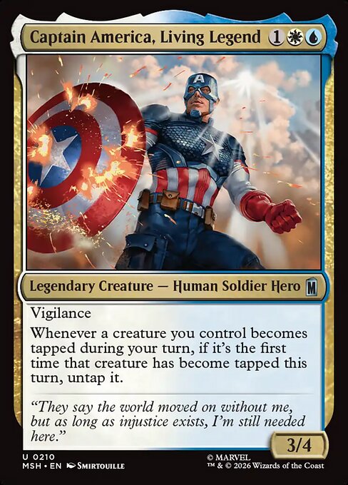 Captain America, Living Legend - Marvel Super Heroes (MSH) #210