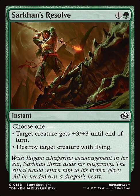Sarkhan's Resolve - Tarkir: Dragonstorm () #158