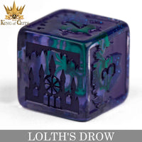 DNDDICEWHOLESALE.COM - Lolth's Drow - 11 Dice Set