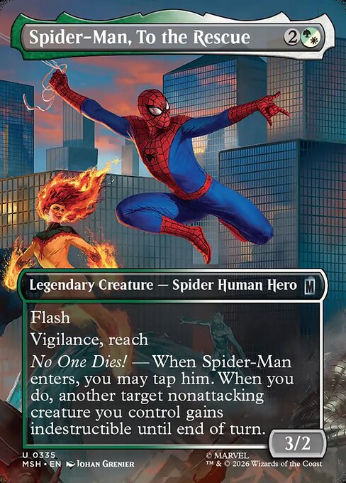 Spider-Man, To the Rescue - Marvel Super Heroes () #335 [Foil] [Foil]