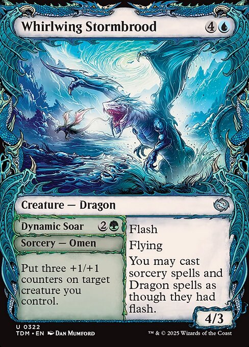 Whirlwing Stormbrood // Dynamic Soar - Tarkir: Dragonstorm () #322 [Foil] [Foil]