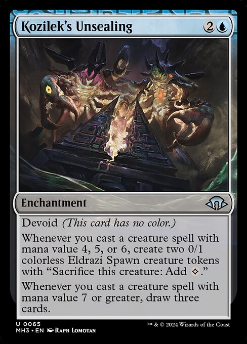 Kozilek's Unsealing - Modern Horizons 3 (mh3) #65 [Foil] [Foil]
