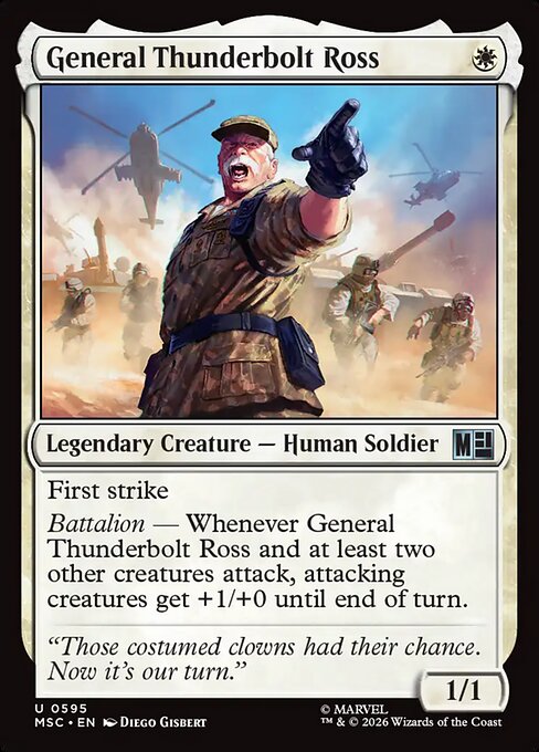 General Thunderbolt Ross - Marvel Super Heroes Commander () #595 [Foil] [Foil]