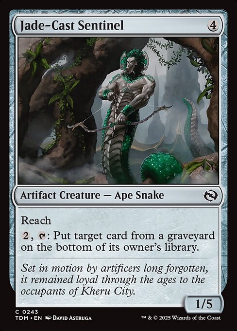 Jade-Cast Sentinel - Tarkir: Dragonstorm () #243 [Foil] [Foil]