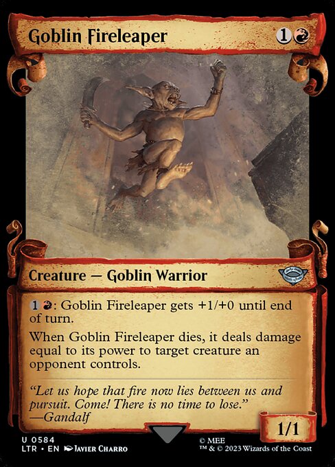 Goblin Fireleaper - The Lord of the Rings: Tales of Middle-earth (ltr) #584 [Foil] [Foil]