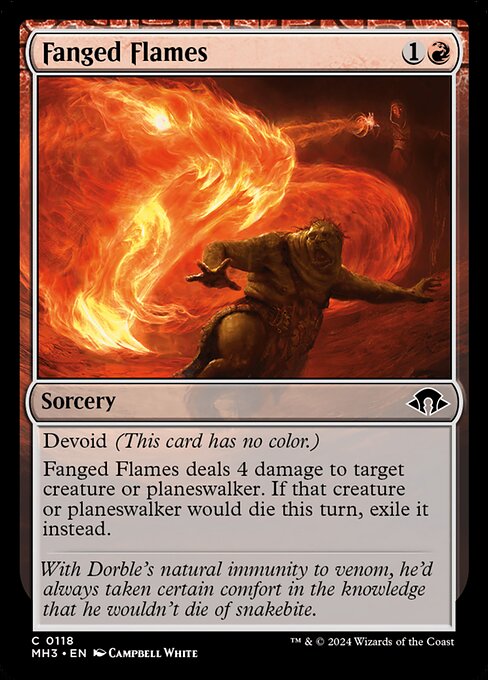 Fanged Flames - Modern Horizons 3 (mh3) #118 [Foil] [Foil]