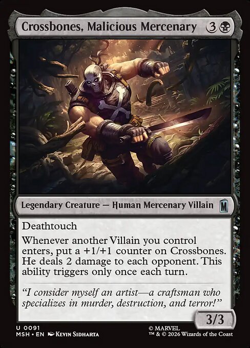 Crossbones, Malicious Mercenary - Marvel Super Heroes (MSH) #91 [Foil]