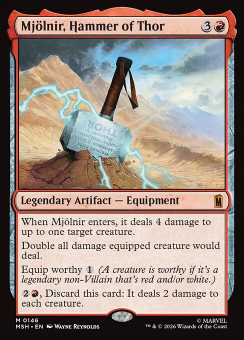 Mjölnir, Hammer of Thor - Marvel Super Heroes () #146 [Foil] [Foil]