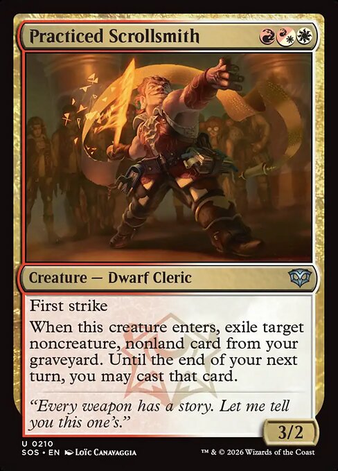Practiced Scrollsmith - Secrets of Strixhaven () #210 [Foil] [Foil]
