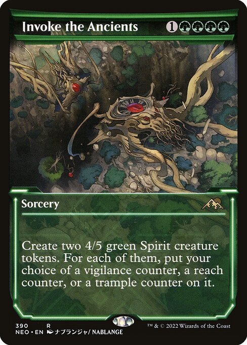 Invoke the Ancients - Kamigawa: Neon Dynasty (NEO) #390 [Foil] [Foil]