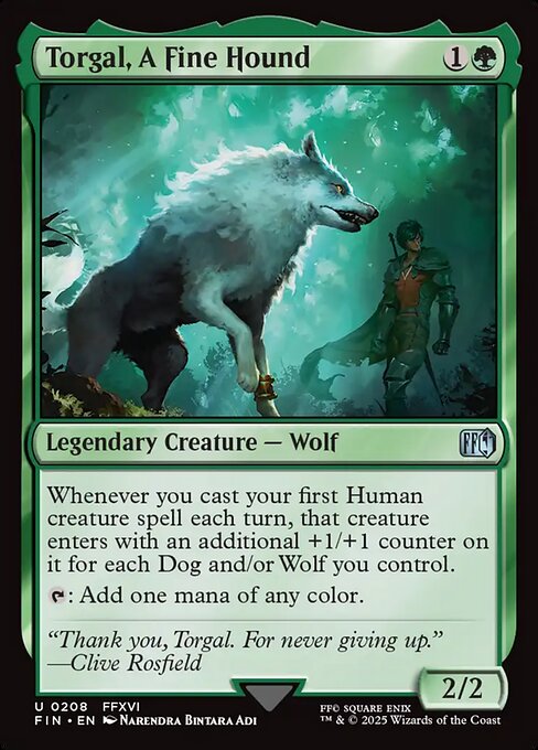 Torgal, A Fine Hound - Final Fantasy (FIN) #208 [Foil] [Foil]