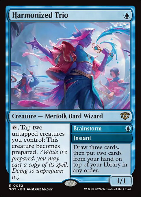 Harmonized Trio // Brainstorm - Secrets of Strixhaven (SOS) #52 [Foil] [Foil]
