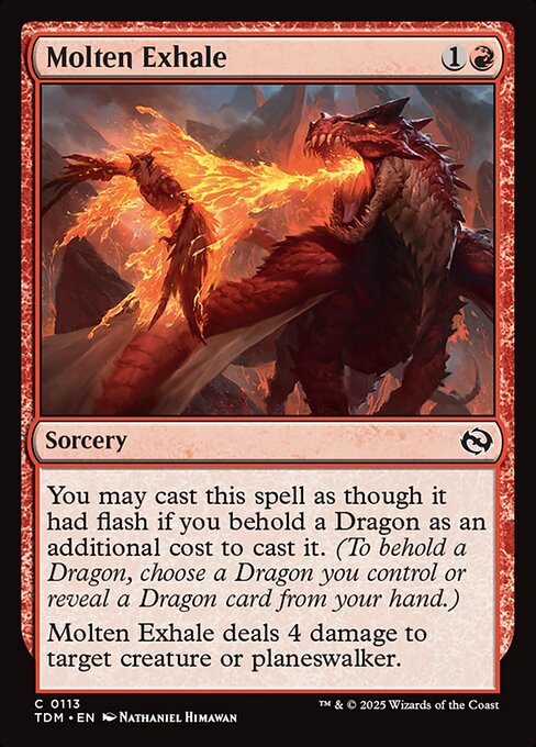 Molten Exhale - Tarkir: Dragonstorm () #113 [Foil] [Foil]