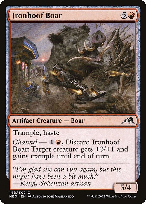 Ironhoof Boar - Kamigawa: Neon Dynasty (NEO) #148 [Foil] [Foil]