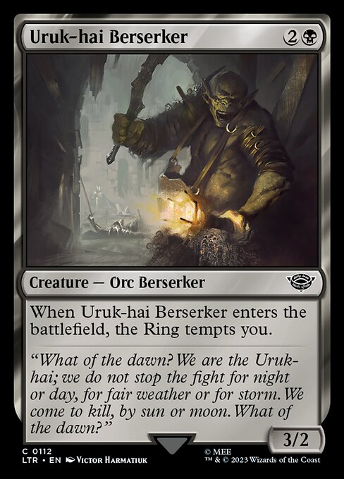 Uruk-hai Berserker - The Lord of the Rings: Tales of Middle-earth (ltr) #112 [Foil] [Foil]