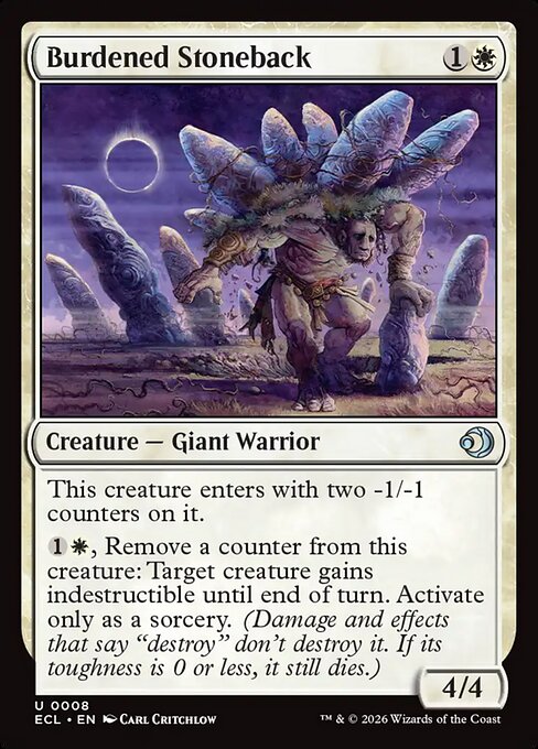 Burdened Stoneback - Lorwyn Eclipsed (ecl) #8