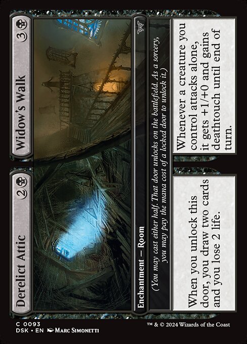 Derelict Attic // Widow's Walk - Duskmourn: House of Horror (dsk) #93 [Foil] [Foil]