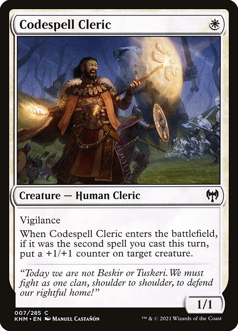 Codespell Cleric - Kaldheim (KHM) #7 [Foil] [Foil]
