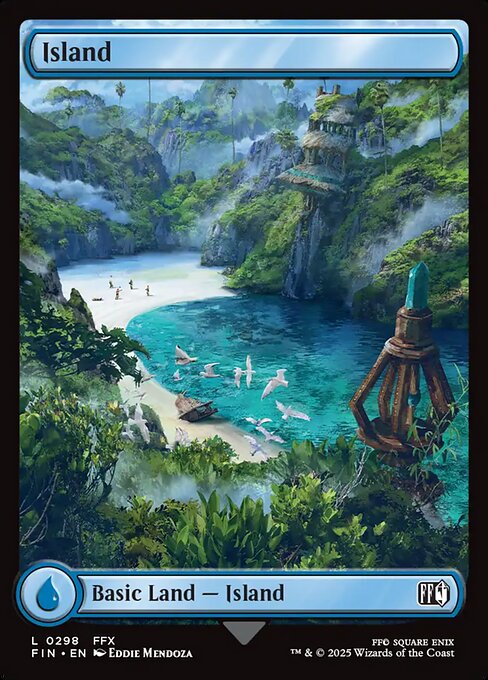 Island - Final Fantasy (FIN) #298 [Foil] [Foil]