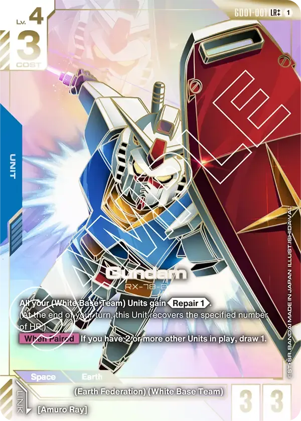 Gundam (GD01-001) (LR++) - Newtype Rising [GD01] (GD01-001_p2) #001_p2 [Alt Art]