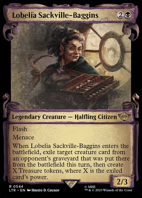 Lobelia Sackville-Baggins - The Lord of the Rings: Tales of Middle-earth (ltr) #544 [Foil] [Foil]