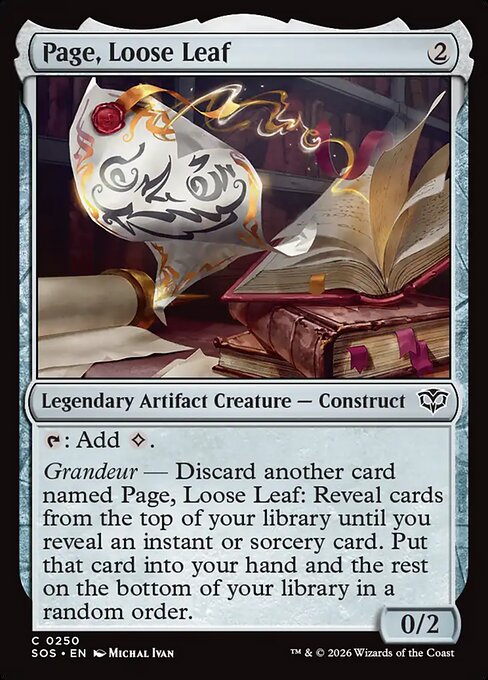 Page, Loose Leaf - Secrets of Strixhaven () #250