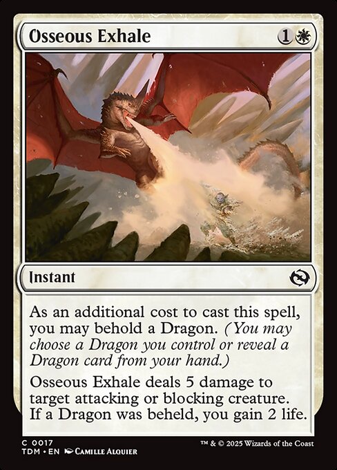 Osseous Exhale - Tarkir: Dragonstorm () #17 [Foil] [Foil]