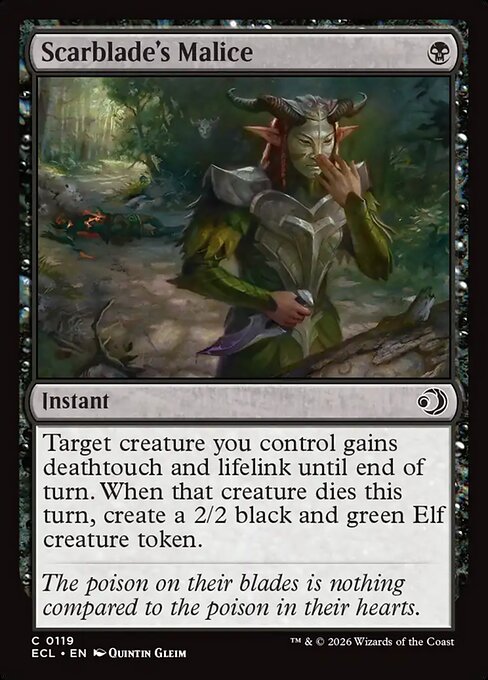 Scarblade's Malice - Lorwyn Eclipsed (ecl) #119 [Foil] [Foil]