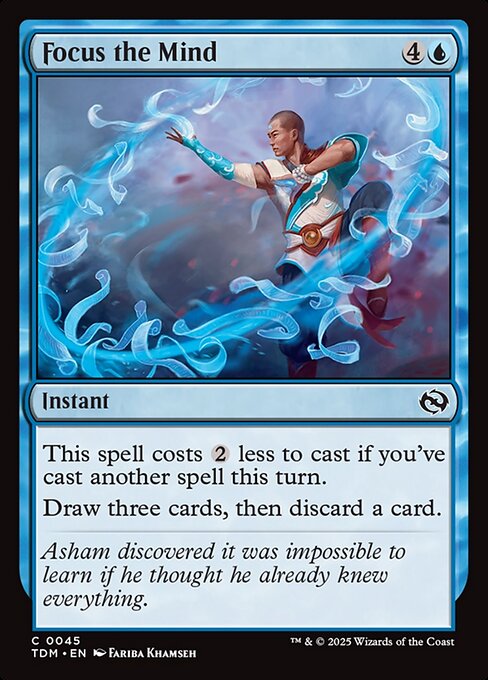 Focus the Mind - Tarkir: Dragonstorm () #45 [Foil] [Foil]