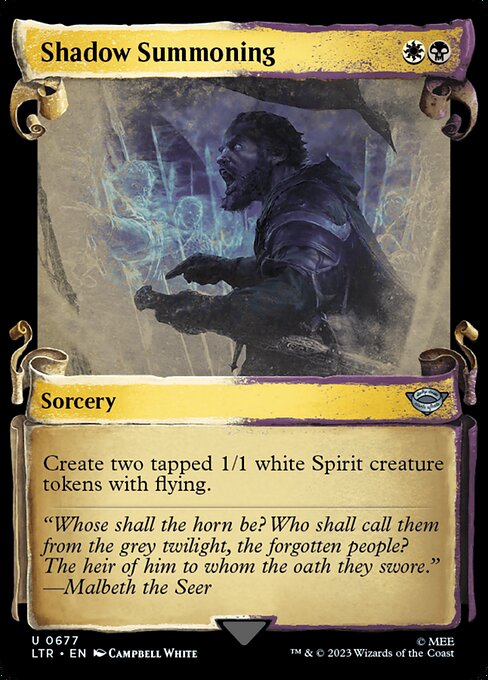 Shadow Summoning - The Lord of the Rings: Tales of Middle-earth (ltr) #677 [Foil] [Foil]