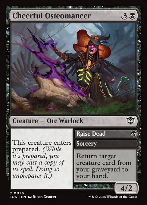 Cheerful Osteomancer // Raise Dead - Secrets of Strixhaven () #76 [Foil] [Foil]