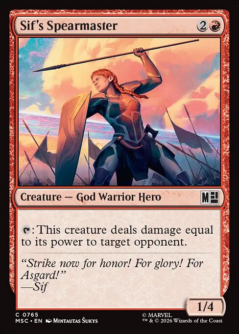 Sif's Spearmaster - Marvel Super Heroes Commander () #765 [Foil] [Foil]