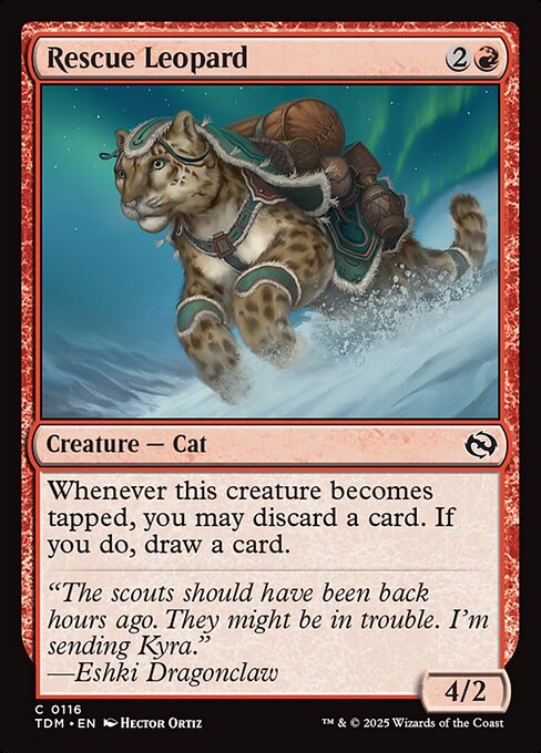 Rescue Leopard - Tarkir: Dragonstorm () #116 [Foil] [Foil]