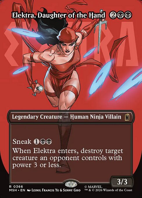 Elektra, Daughter of the Hand - Marvel Super Heroes () #366 [Foil] [Foil]