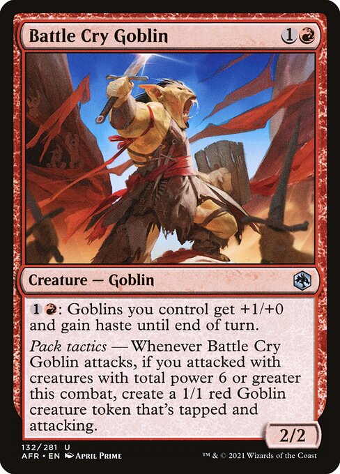 Battle Cry Goblin - Adventures in the Forgotten Realms (AFR) #132 [Foil] [Foil]