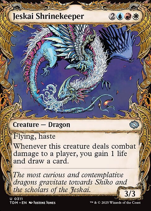 Jeskai Shrinekeeper - Tarkir: Dragonstorm () #311 [Foil] [Foil]
