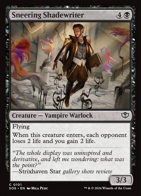 Sneering Shadewriter - Secrets of Strixhaven () #101 [Foil] [Foil]
