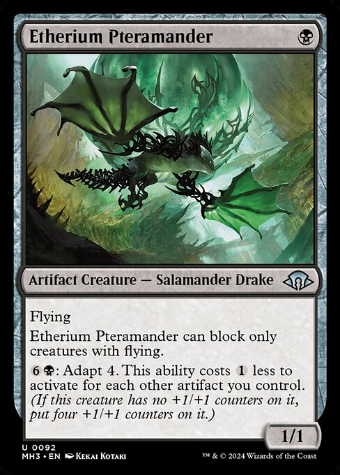 Etherium Pteramander - Modern Horizons 3 (mh3) #92 [Foil] [Foil]