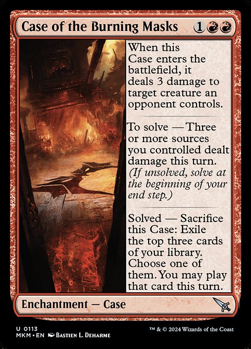 Case of the Burning Masks - Murders at Karlov Manor (MKM) #113 [Foil] [Foil]