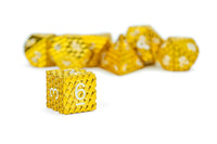 FanRoll by Metallic Dice Games - D&D Officially Licensed Dragon Scale Metal Dice Set: Gold