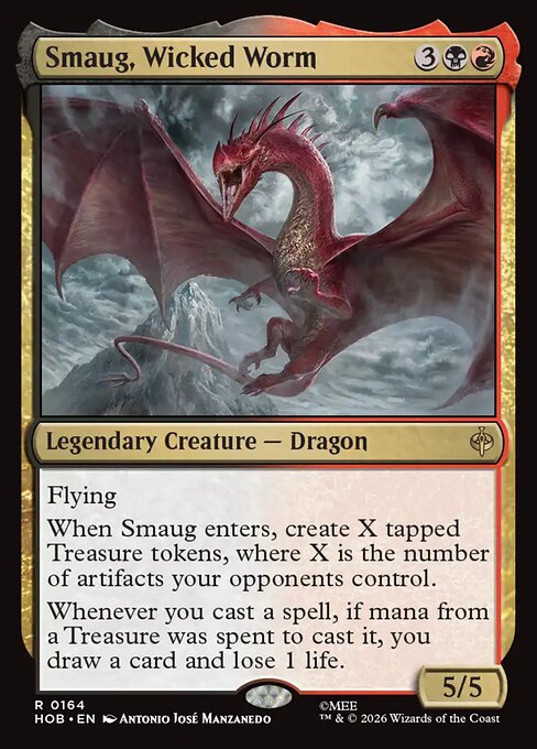Smaug, Wicked Worm - The Hobbit (HOB) #164 [Foil] [Foil]