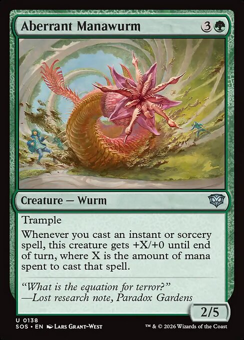 Aberrant Manawurm - Secrets of Strixhaven () #138 [Foil] [Foil]