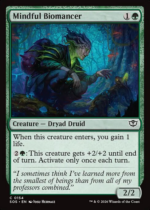 Mindful Biomancer - Secrets of Strixhaven () #154 [Foil] [Foil]