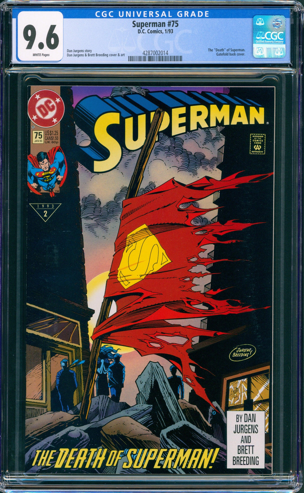 CGC 9.6 Superman #75